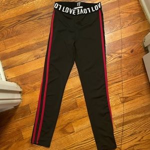 Black/Red Stripe Fashion Nova Leggings Size small